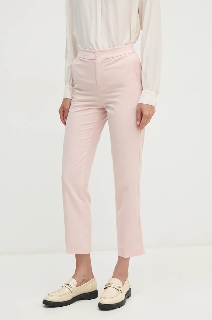 Hlače United Colors of Benetton s elastinom roza 4OIGDF076