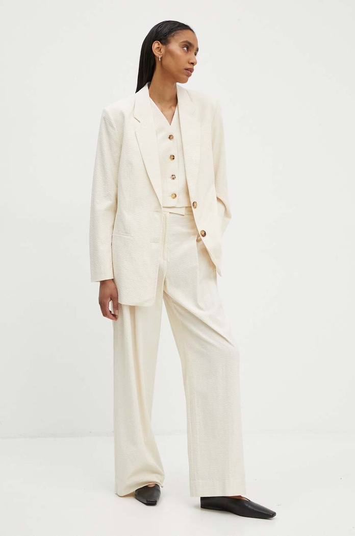 By Malene Birger spodnie CYMBARIA Q72527001 beżowy AW24