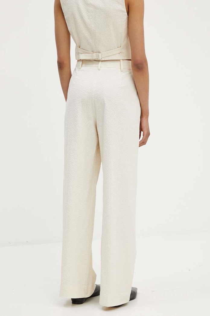 Odzież By Malene Birger spodnie CYMBARIA Q72527001 beżowy