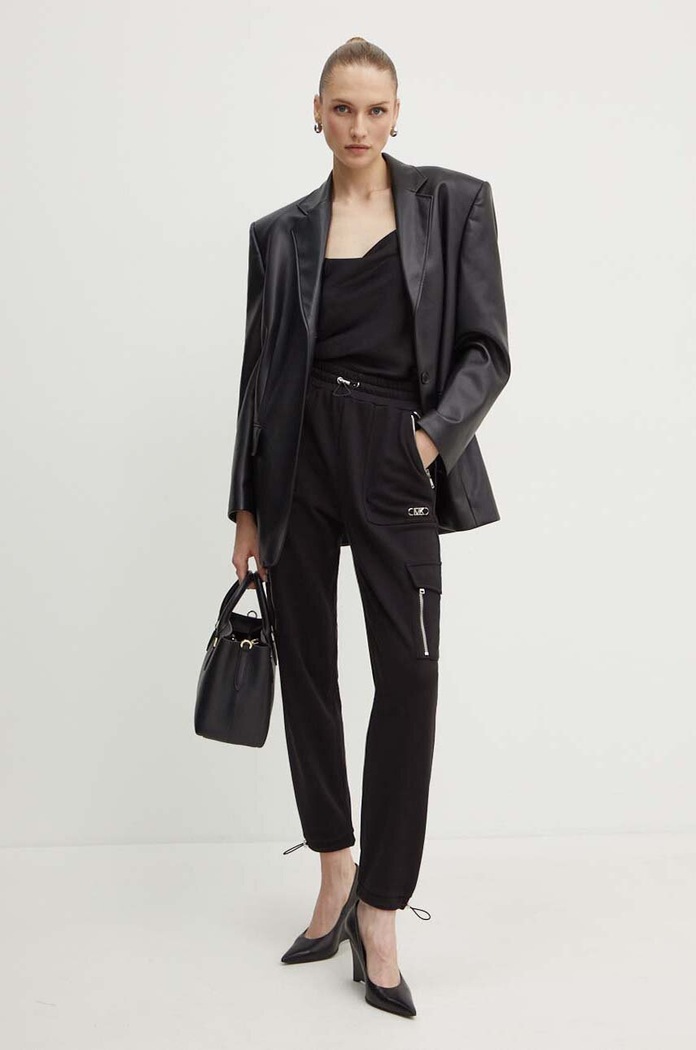 MICHAEL Michael Kors pantaloni de trening din bumbac MT430P24MY negru AW24