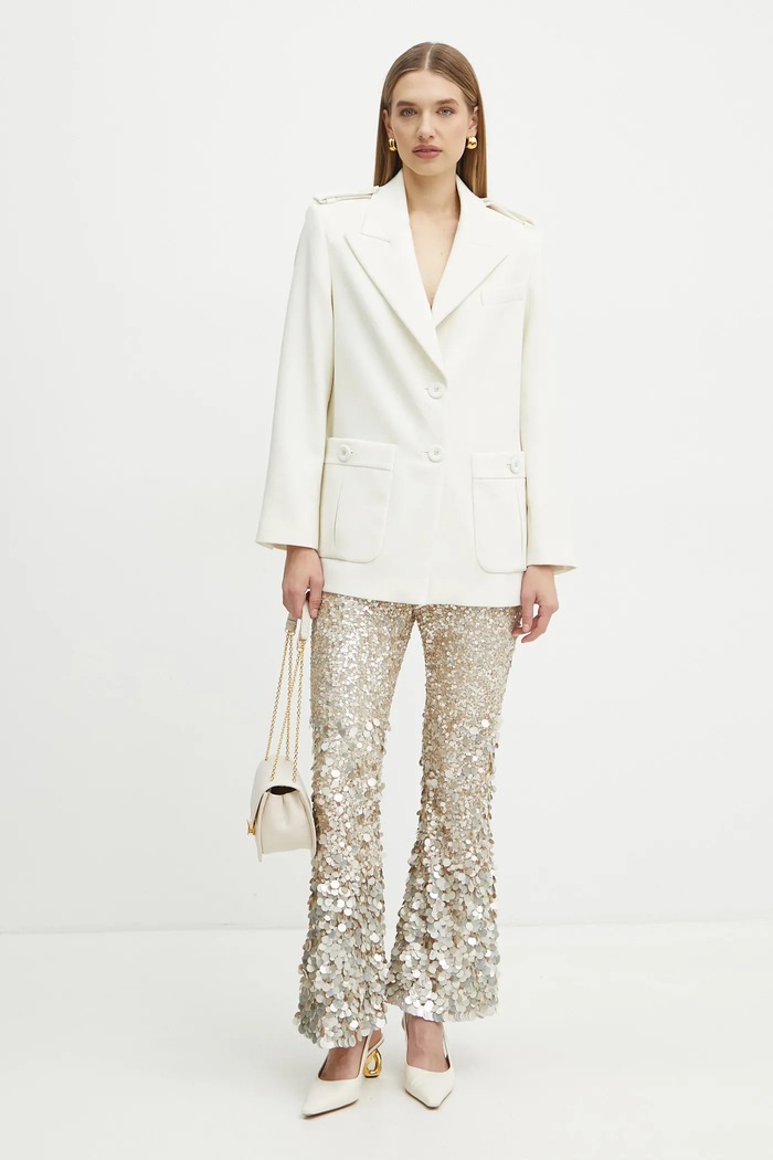 Nohavice Luisa Spagnoli 541579 béžová AW24
