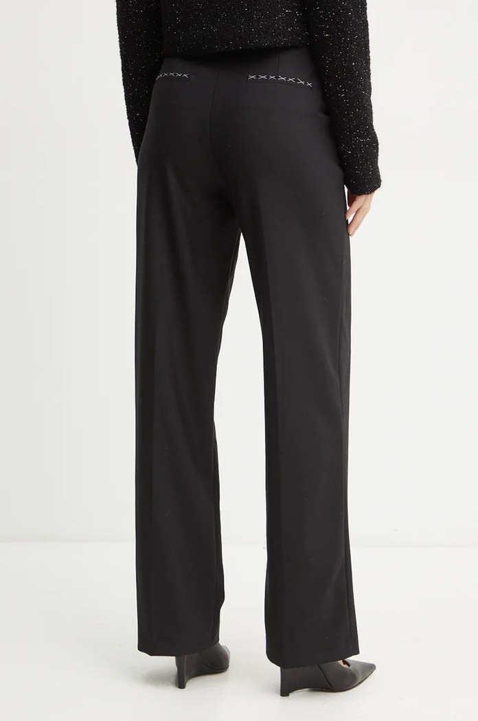 Îmbrăcăminte Patrizia Pepe pantaloni din lana 2P1631.A475 negru