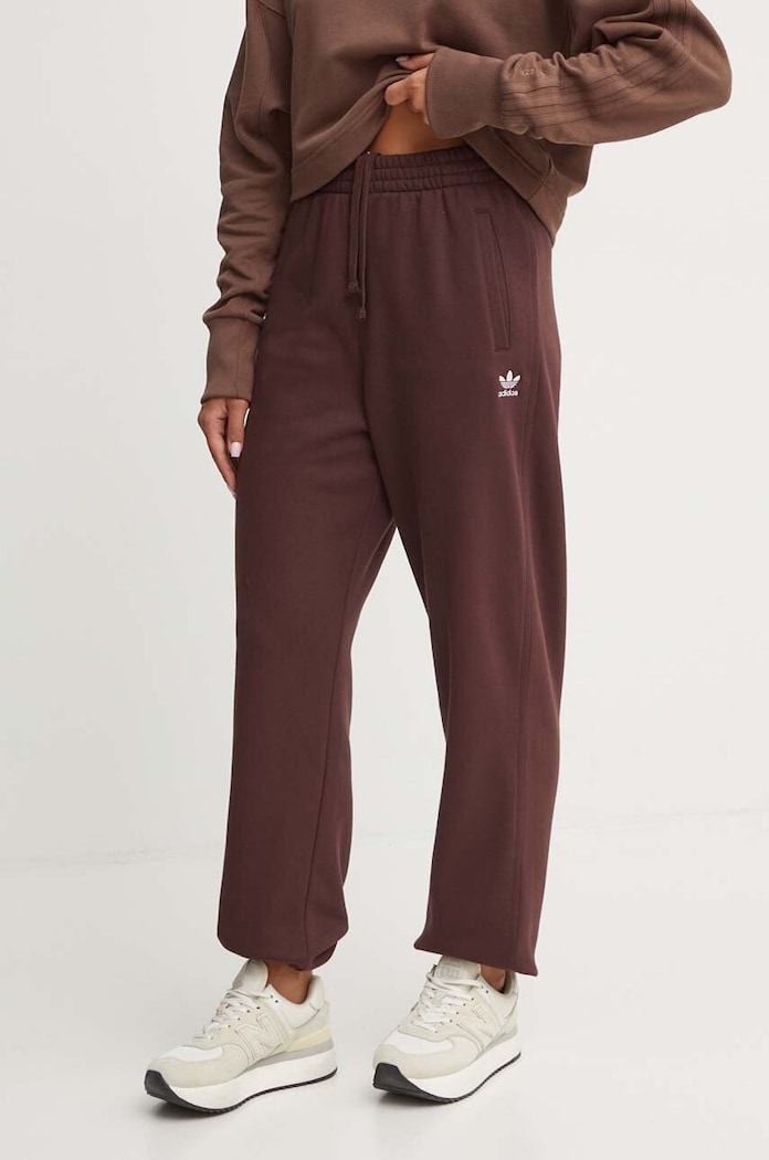 Kalhoty adidas Originals bavlna burgundské IY9639