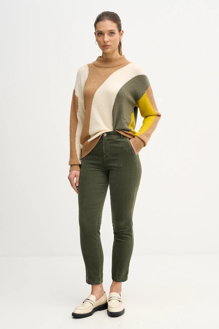 Κοτλέ παντελόνι United Colors of Benetton 4MIQDF07W πράσινο AW25