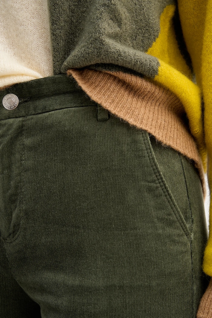 Κοτλέ παντελόνι United Colors of Benetton πράσινο 4MIQDF07W