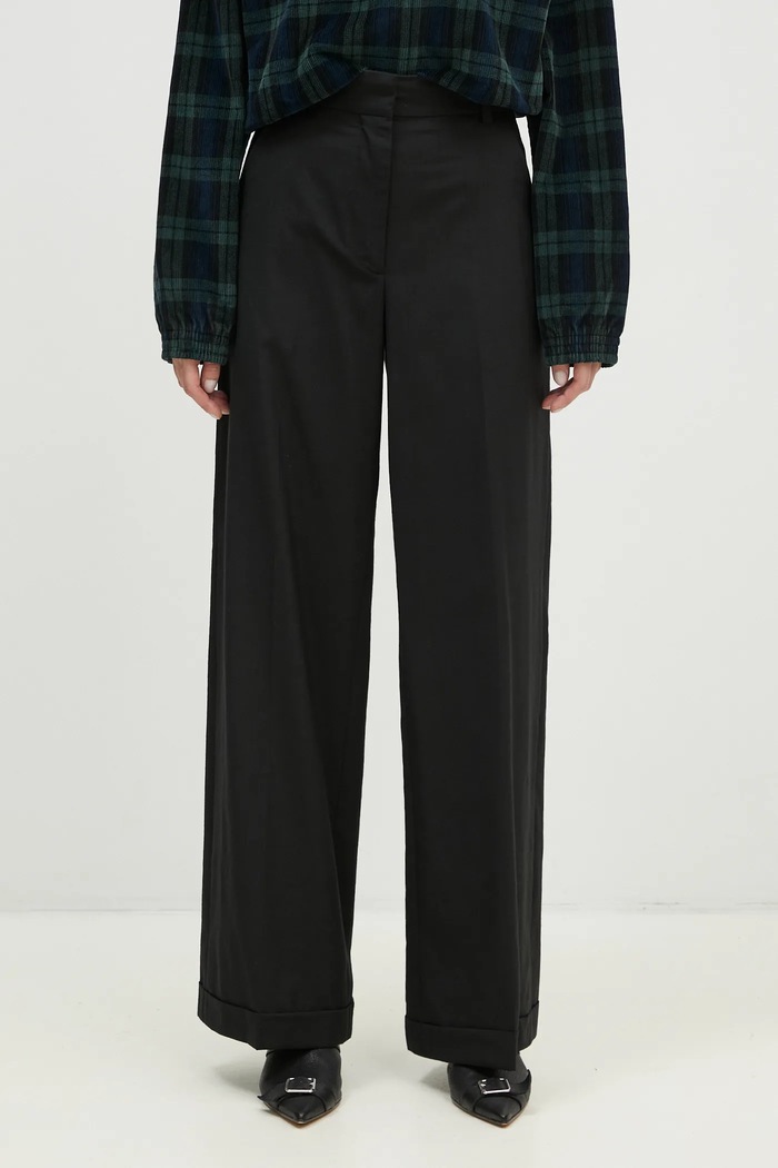 Kenzo wool trousers Solid Tailored Pants fabric black FE52PA0869RB.99