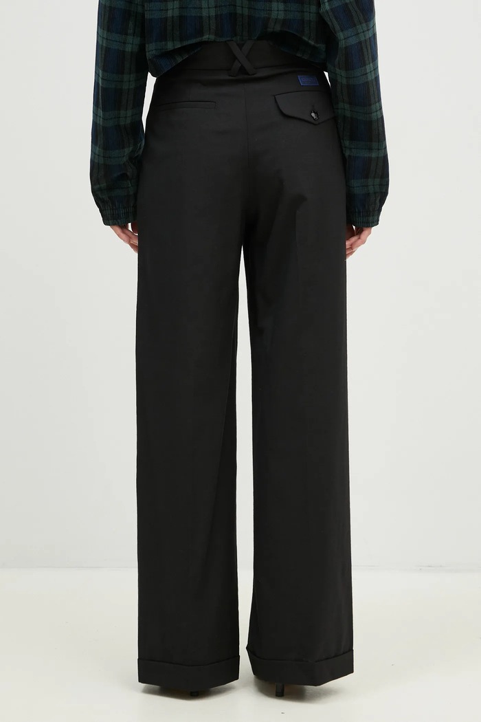 Clothing Kenzo wool trousers Solid Tailored Pants FE52PA0869RB.99 black