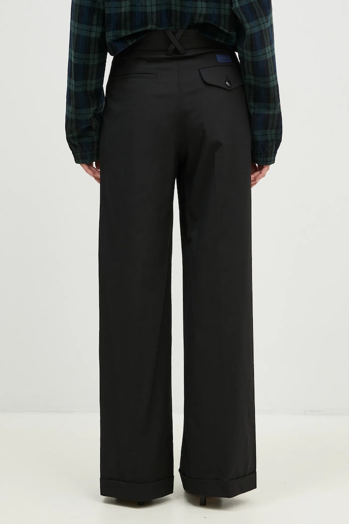 Clothing Kenzo wool trousers Solid Tailored Pants FE52PA0869RB.99 black