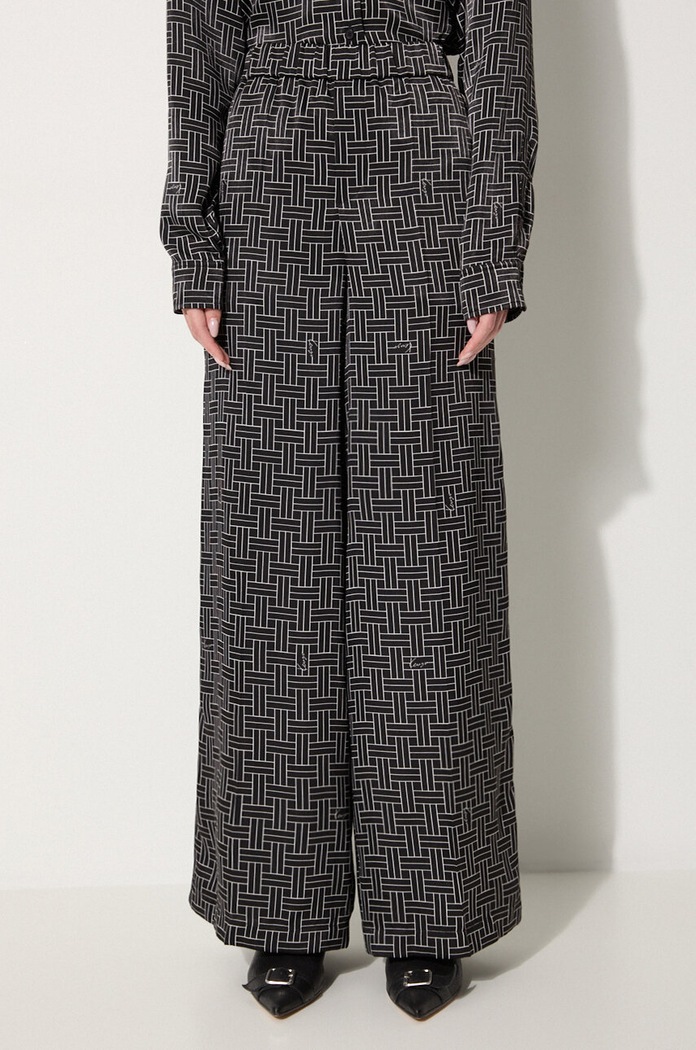 Kalhoty Kenzo Weave Pajama Pants high černá FE62PA0849R1.99