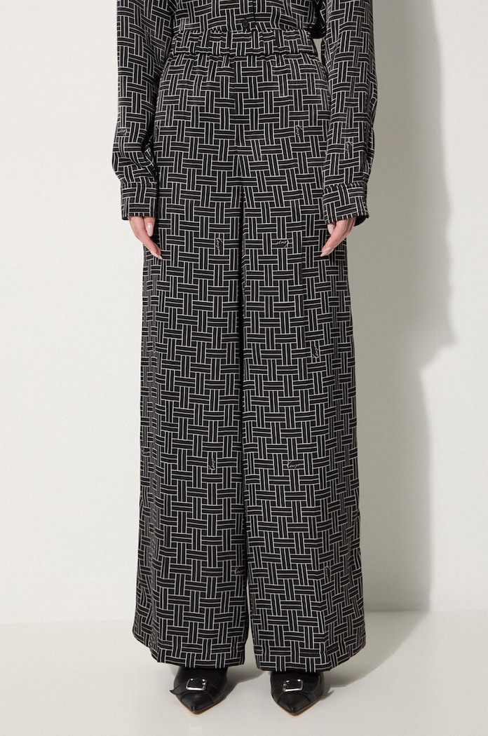 Kalhoty Kenzo Weave Pajama Pants high černá FE62PA0849R1.99