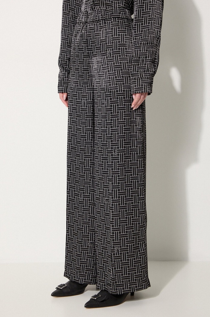 Kalhoty Kenzo Weave Pajama Pants černá FE62PA0849R1.99