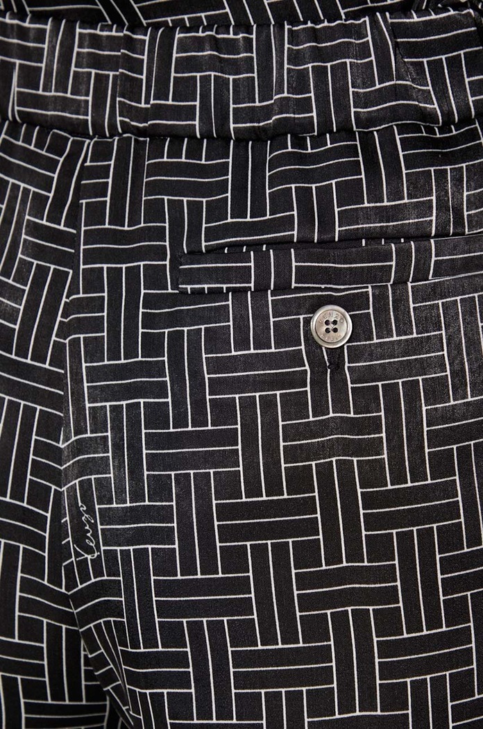 Kalhoty Kenzo Weave Pajama Pants FE62PA0849R1.99 černá