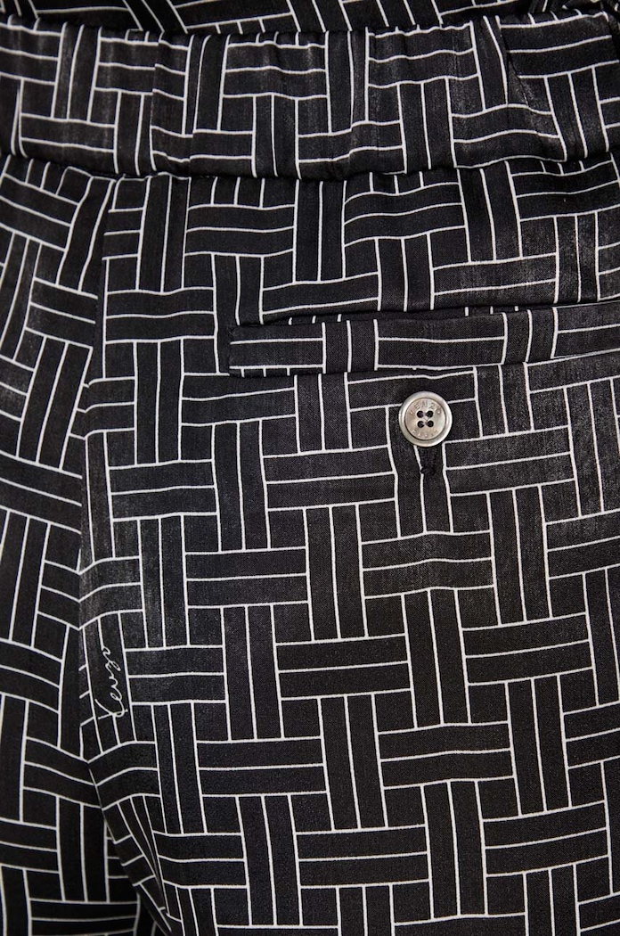 Kalhoty Kenzo Weave Pajama Pants FE62PA0849R1.99 černá