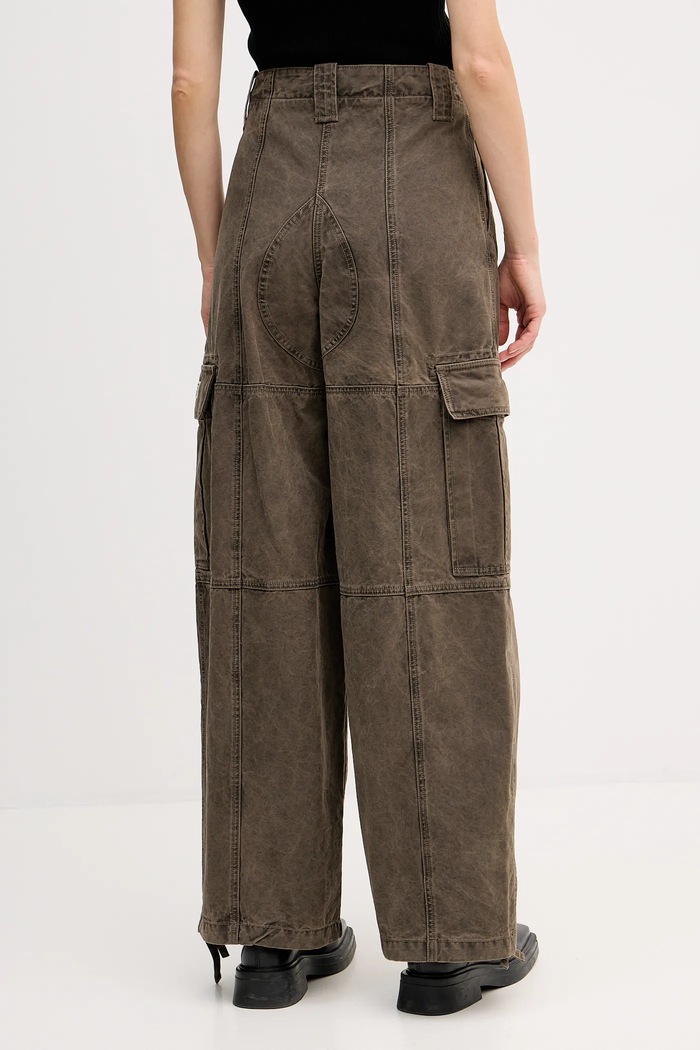 Oblečenie Bavlnené nohavice Kenzo Dyed Canvas Cargo Pants FE62PA0909GK.92 hnedá