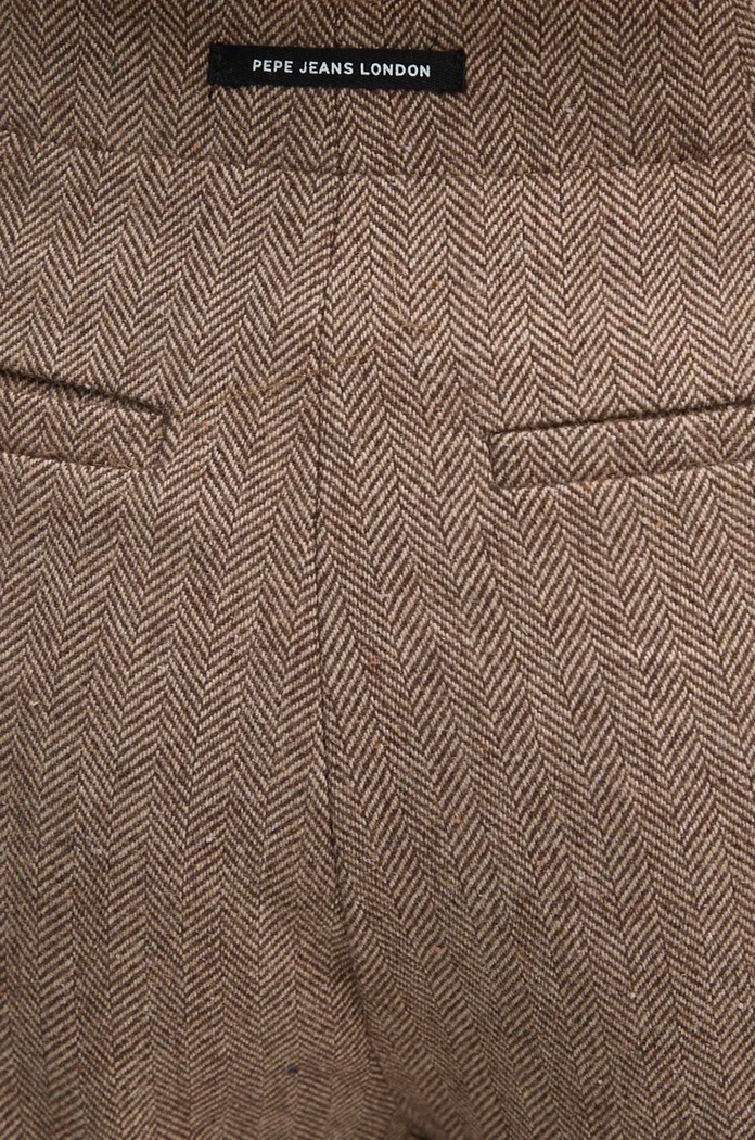 Kalhoty s příměsí vlny Pepe Jeans DOLLY zelená PL211772