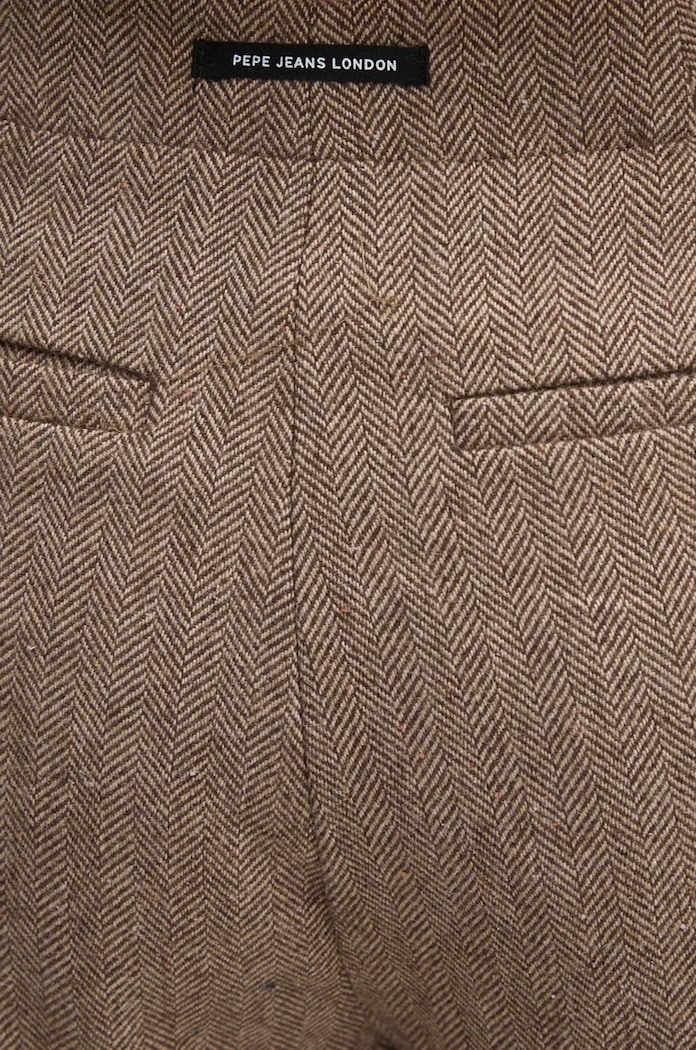 Kalhoty s příměsí vlny Pepe Jeans DOLLY zelená PL211772