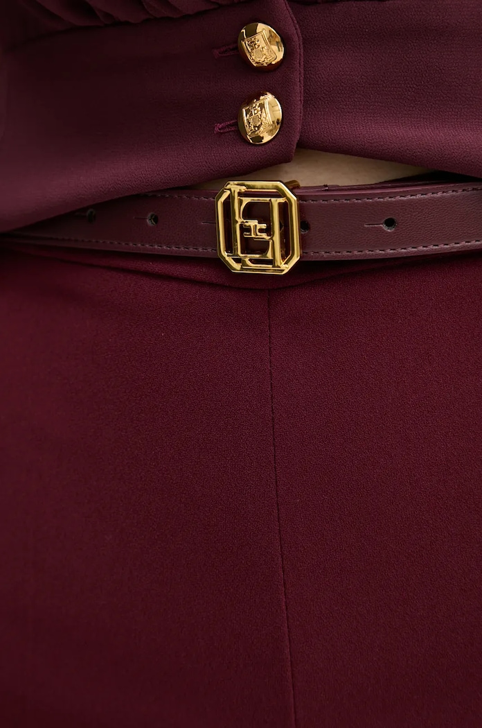 Elisabetta Franchi nadrág burgundia PA06147E2
