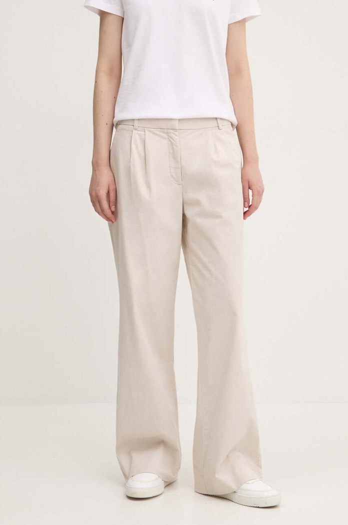 Abercrombie & Fitch spodnie z elastanem beżowy KI156.4415.340