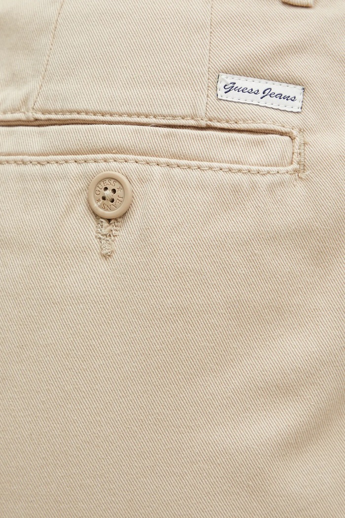 Pamučne hlače Guess Jeans W4BB44.WGCV2 bež