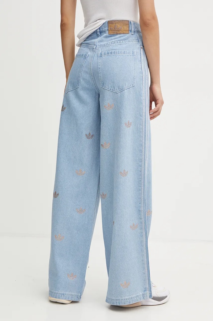 Ρούχα adidas Originals Τζιν παντελόνι adidas Originals Femme Galore Denim Rhinestone Pants JN3020 μπλε