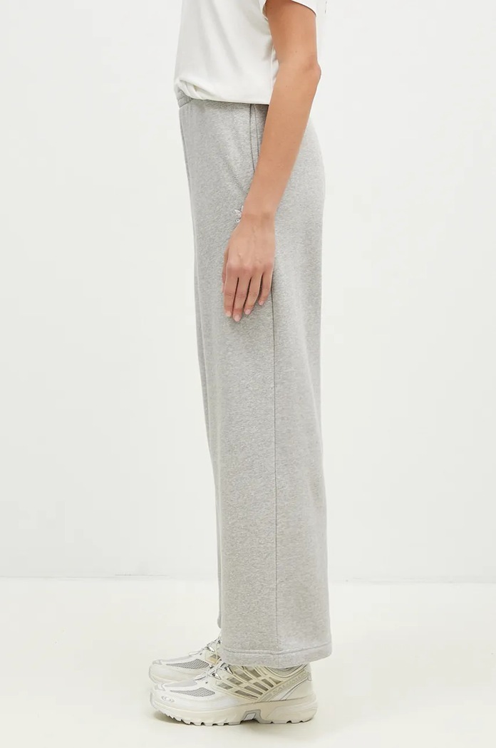 Tepláky adidas Originals Femme Galore Wideleg Fleece Pants JN3028 šedá AW24