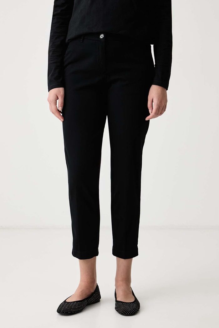 Sisley Pantaloni da donna con cotone nero 48M855BK7