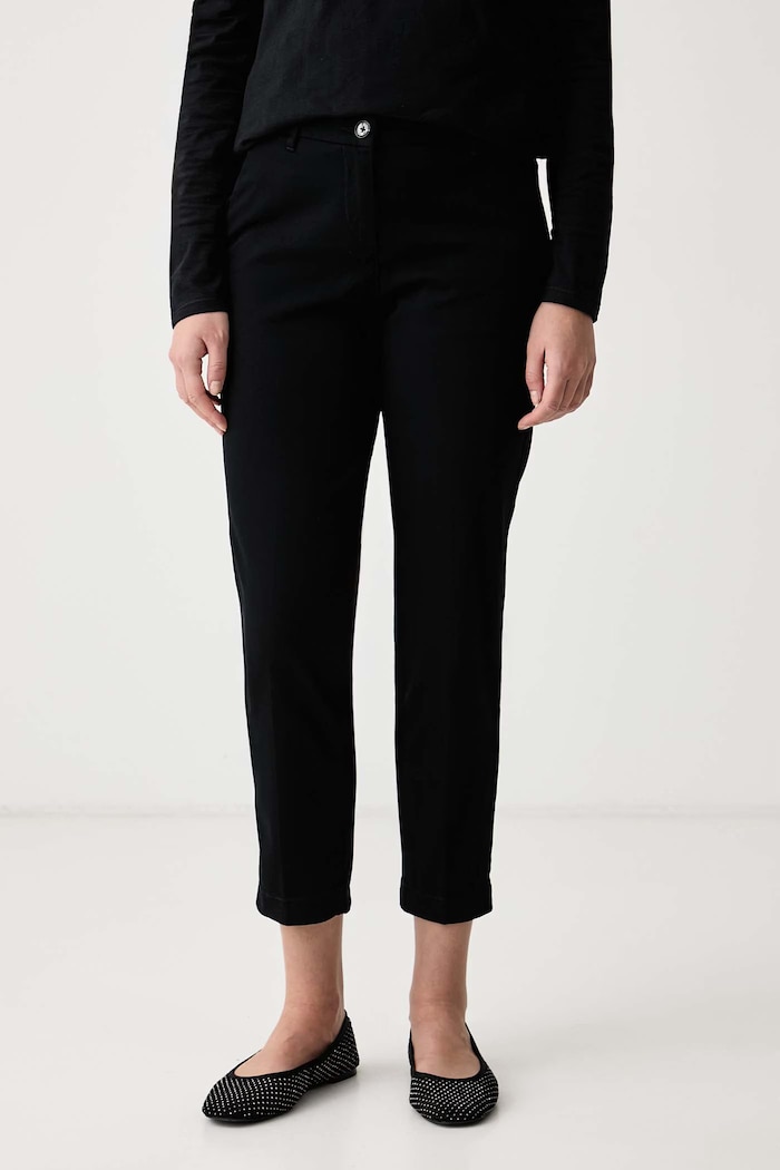 Sisley Pantaloni da donna con cotone nero 48M855BK7