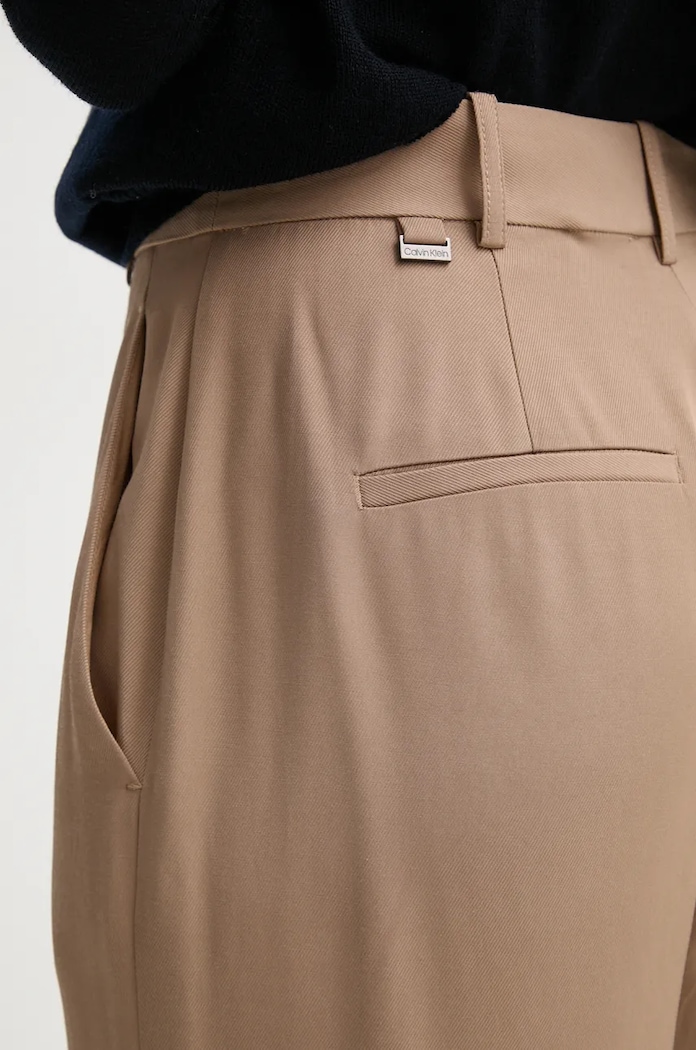 Calvin Klein spodnie brązowy K20K207660