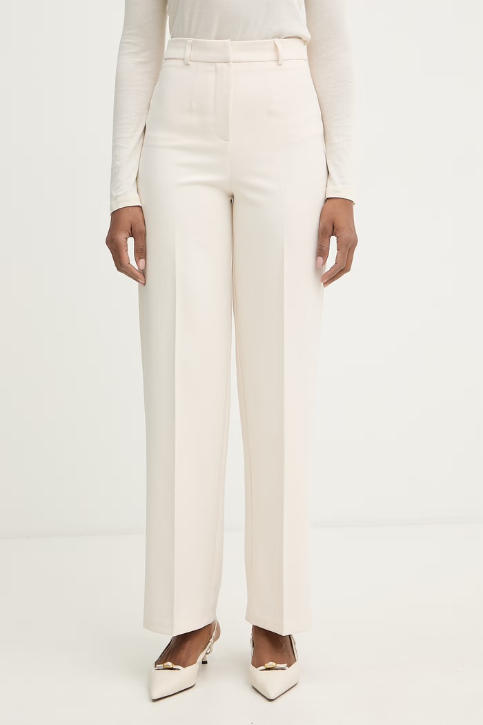 Morgan pantaloni dritti da donna POYA.F beige POYA.F