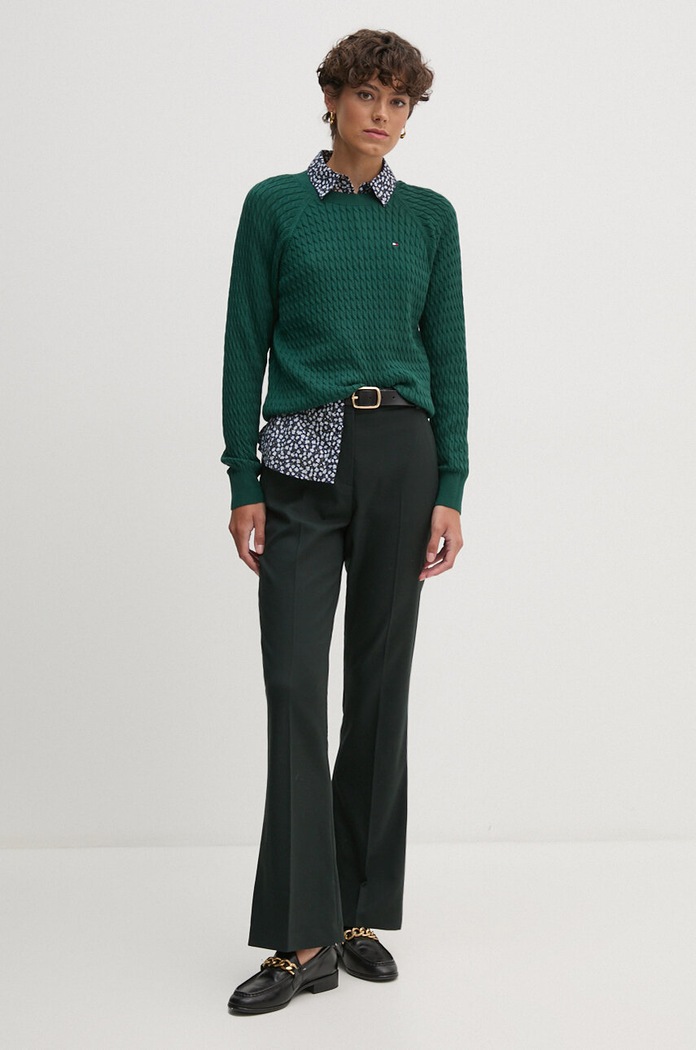 Tommy Hilfiger pantaloni WW0WW42953 verde AW24