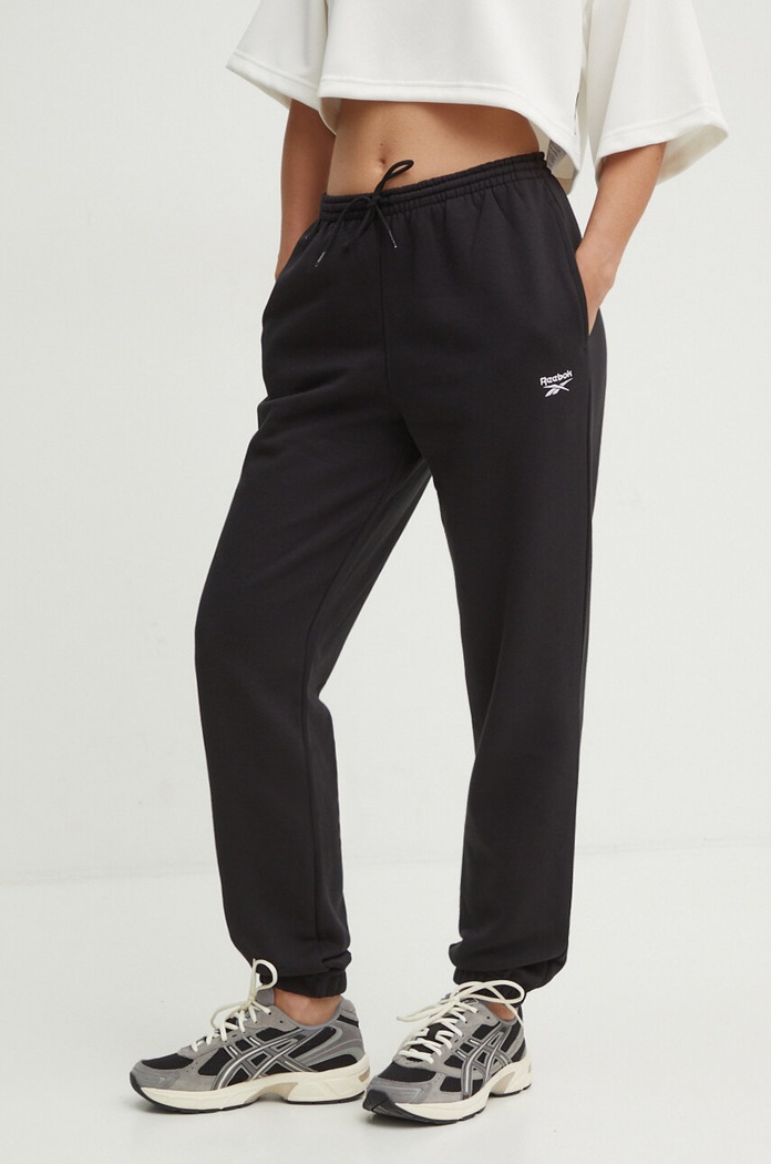 Παντελόνι φόρμας Reebok Classic πλεκτό ύφασμα μαύρο 100202910