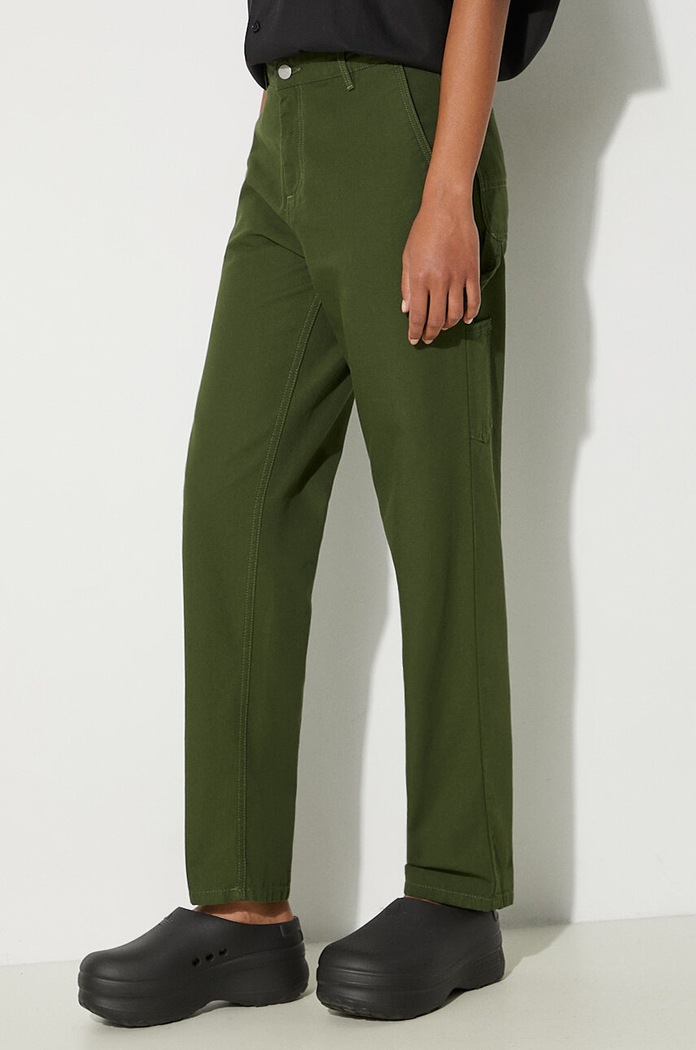 Bavlněné kalhoty Carhartt WIP Pierce Pant bavlna zelená I033140.2BR02