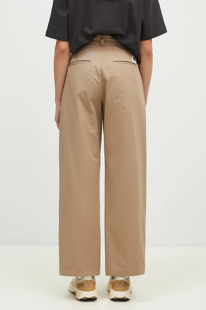 Odjeća Pamučne hlače Carhartt WIP Leola Pant I033147.8Y06 bež