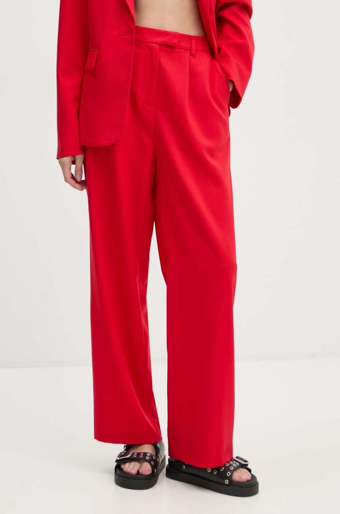 Nohavice Never Fully Dressed Red Sundazed Roamance arden Trousers s elastanom červená NFDTR354