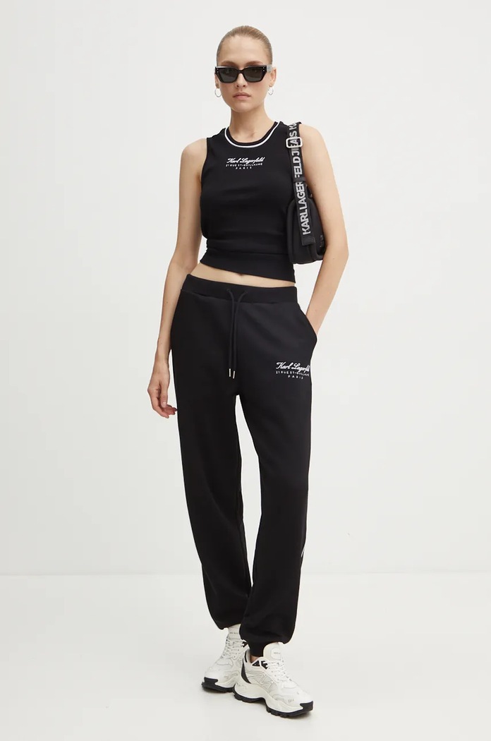 Karl Lagerfeld spodnie dresowe 246W2108 czarny AW24