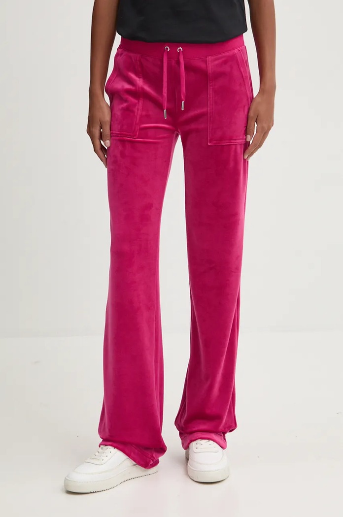 Juicy Couture spodnie dresowe DEL RAY PANT z elastanem różowy JCAP180EU.659