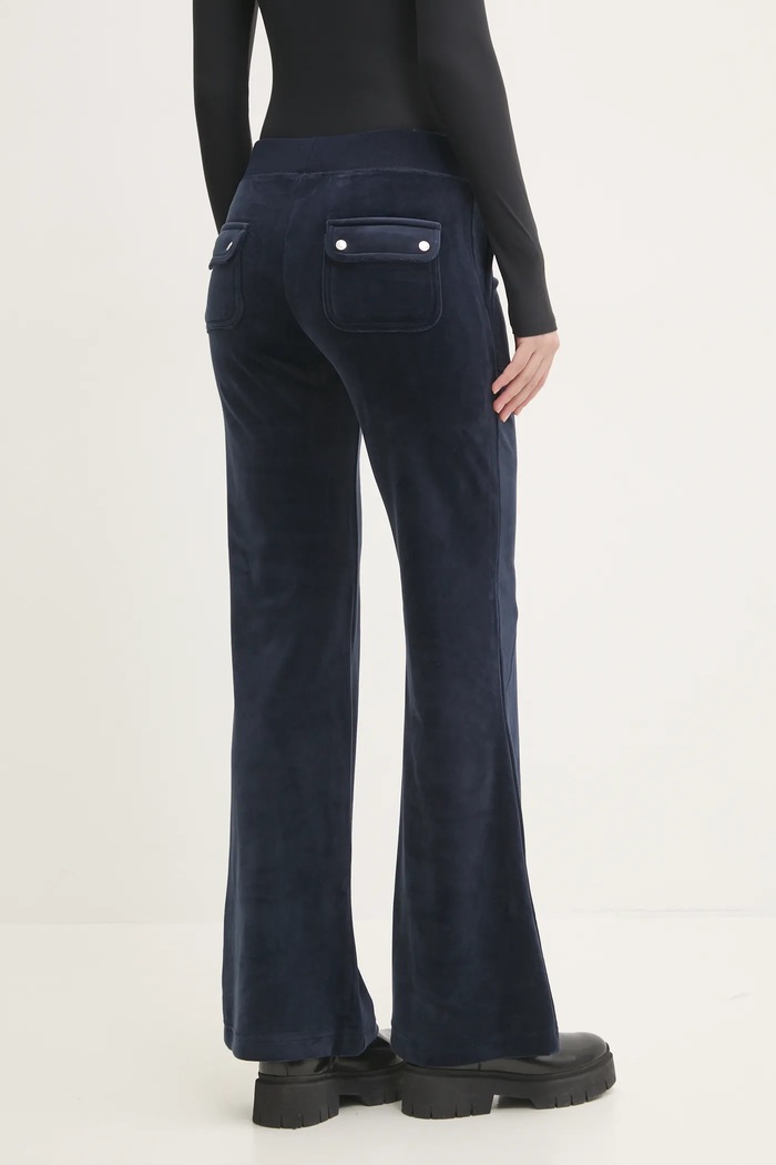 Oblečenie Velúrové tepláky Juicy Couture LAYLA POCKET LR JCSEBJ001.131 tmavomodrá