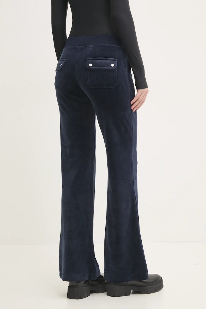 Oblečenie Velúrové tepláky Juicy Couture LAYLA POCKET LR JCSEBJ001.131 tmavomodrá