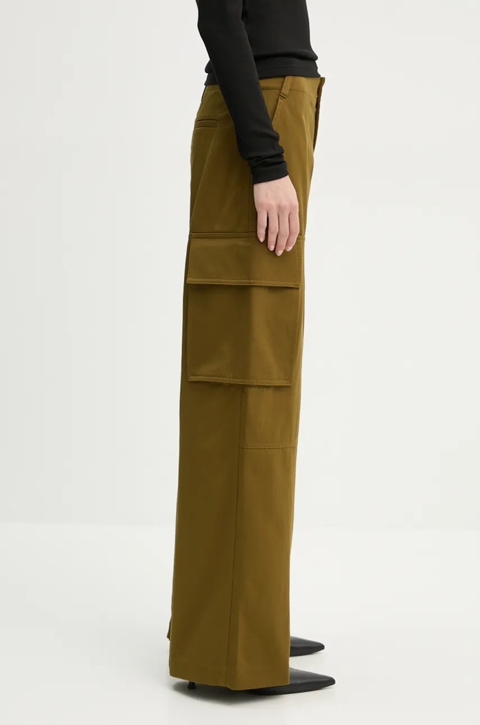 Pamučne hlače A.L.C. 2PANT01041 zelena AW24