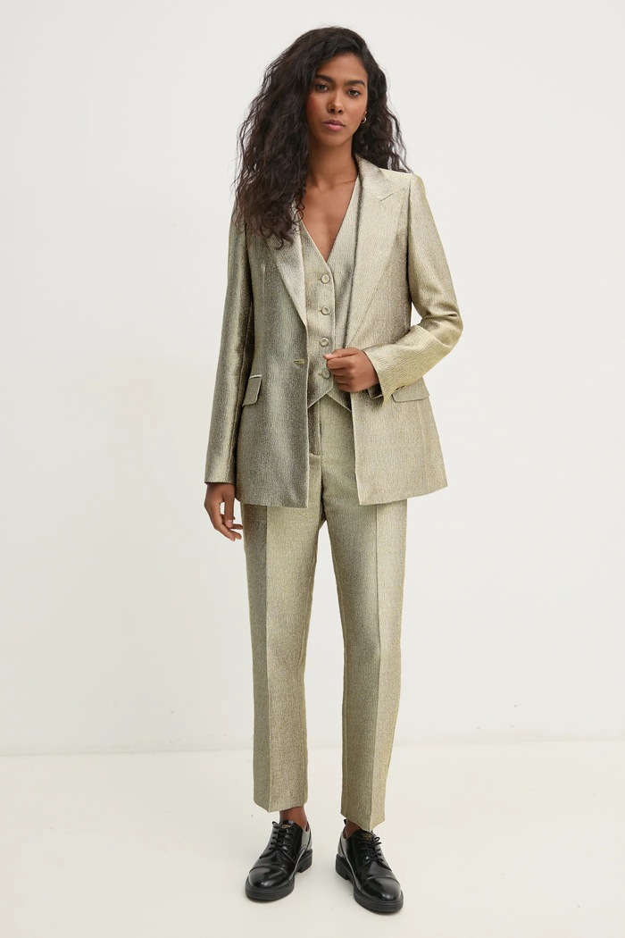 Pedro del Hierro Hlače Pedro del Hierro 7608781 zlatna AW24