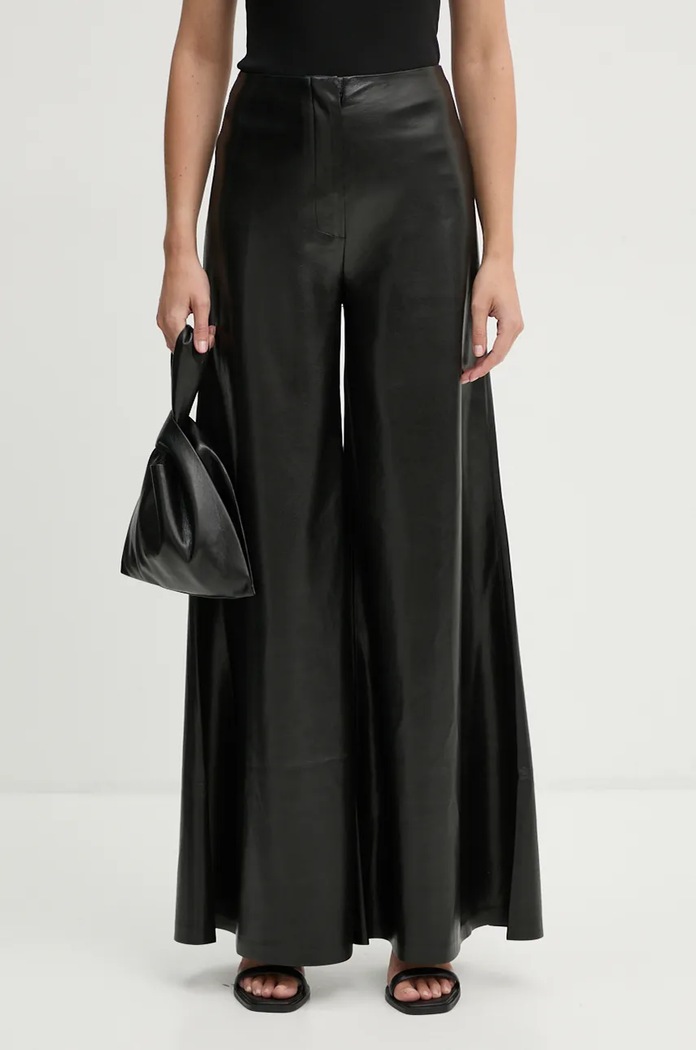 Nanushka pantaloni WIRAAG panza negru NW24PFOW10351