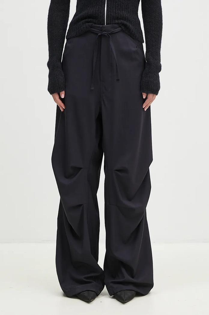 DARKPARK pantaloni de lână Daisy lana bleumarin WTR42.FAW04.0051