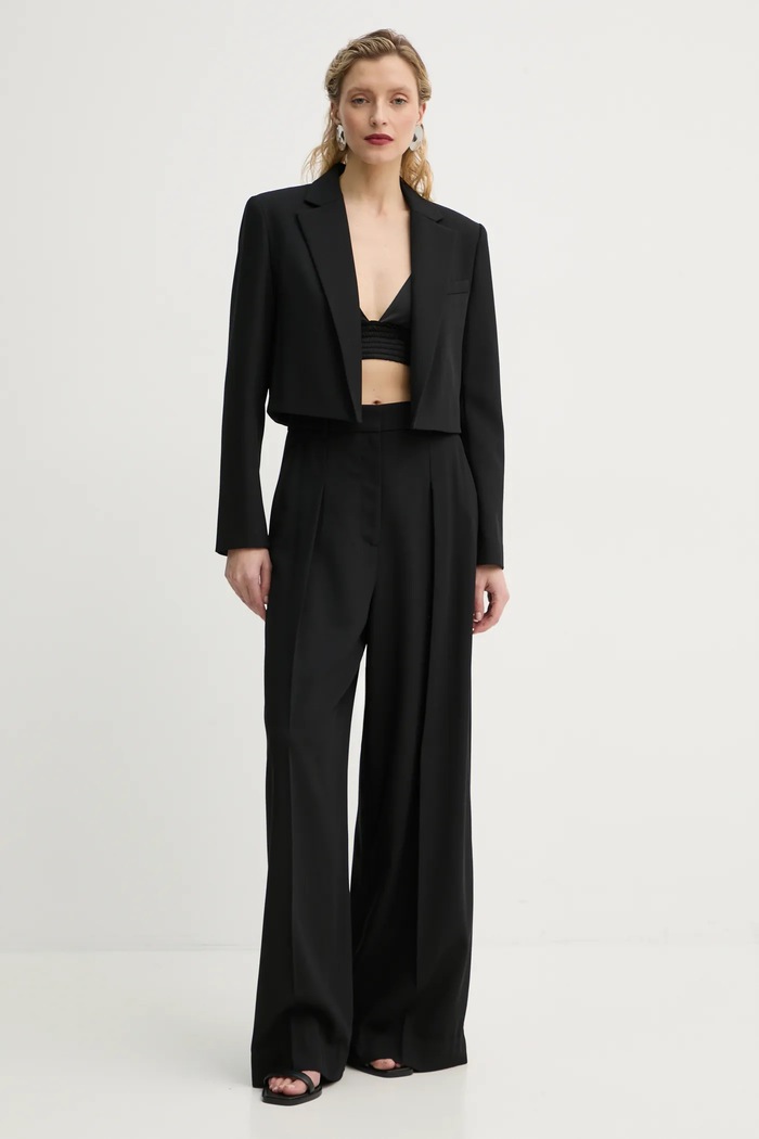 A.L.C. spodnie wełniane Ryder 2PANT01086 czarny AW24