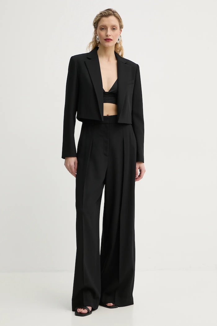A.L.C. spodnie wełniane Ryder 2PANT01086 czarny AW24