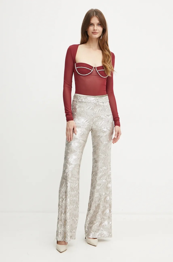 Forte Forte pantaloni 13288.mypants argintiu AW24