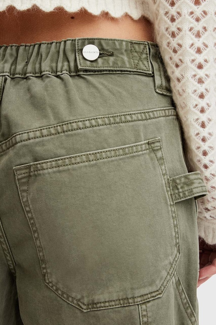 Bavlněné kalhoty AllSaints FLORENCE JOGGER zelená W017TB