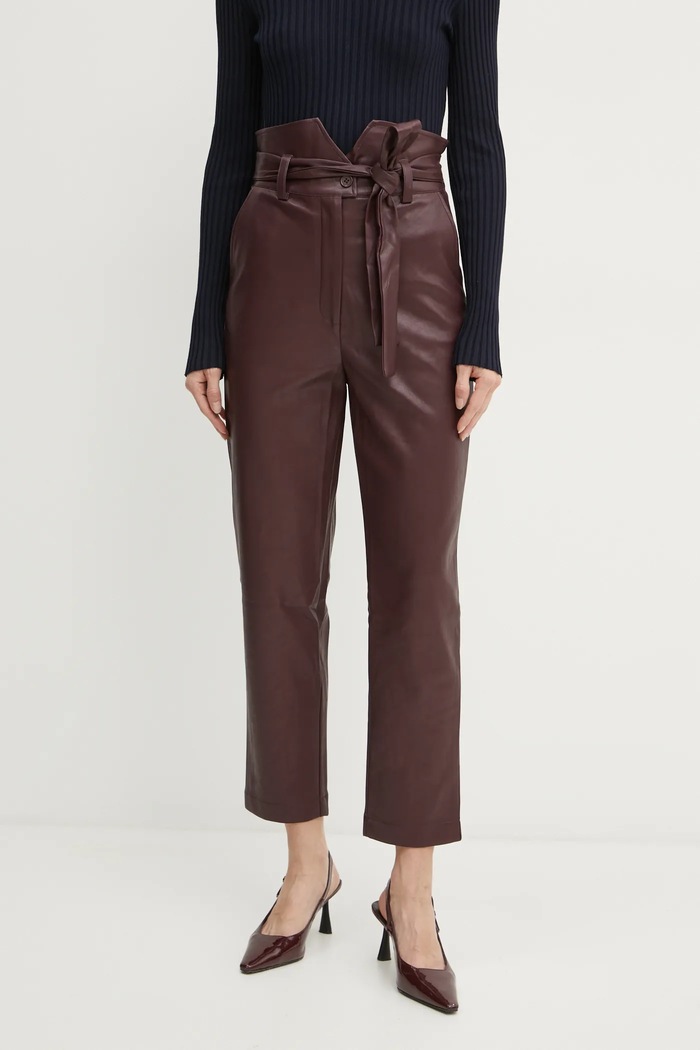 Kalhoty Bardot DEBBIE high burgundské 56296PB3
