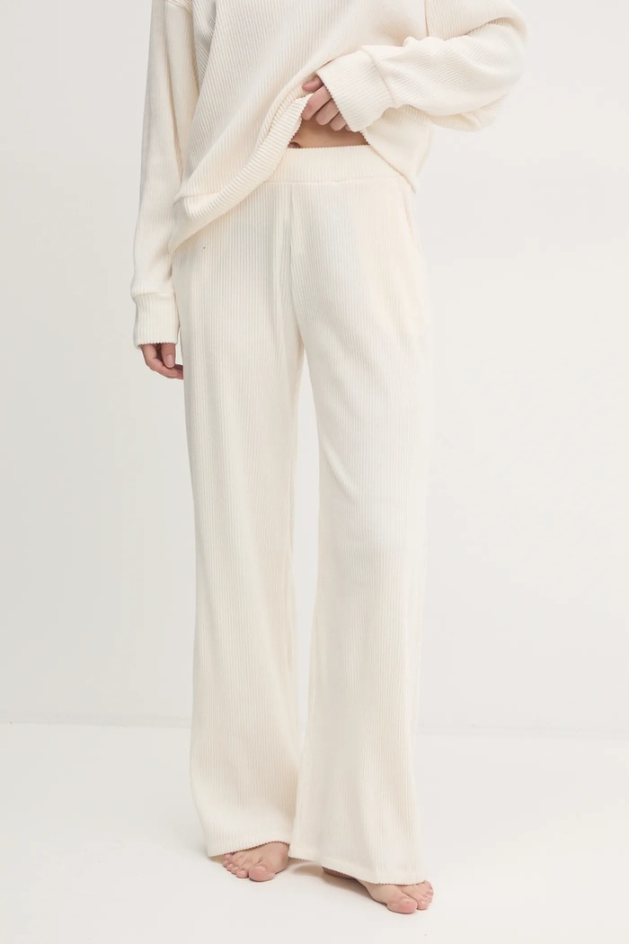 Tepláky Abercrombie & Fitch s elastanom béžová KI147.4076.150