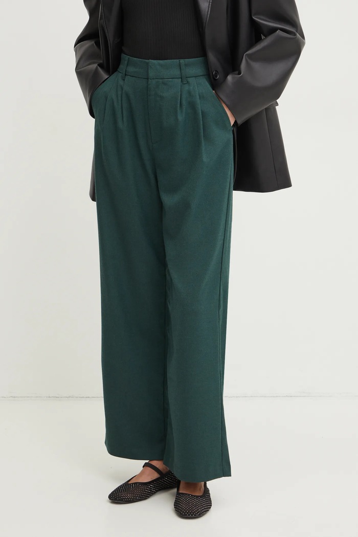 Hollister Co. spodnie z elastanem zielony KI356.4178.330