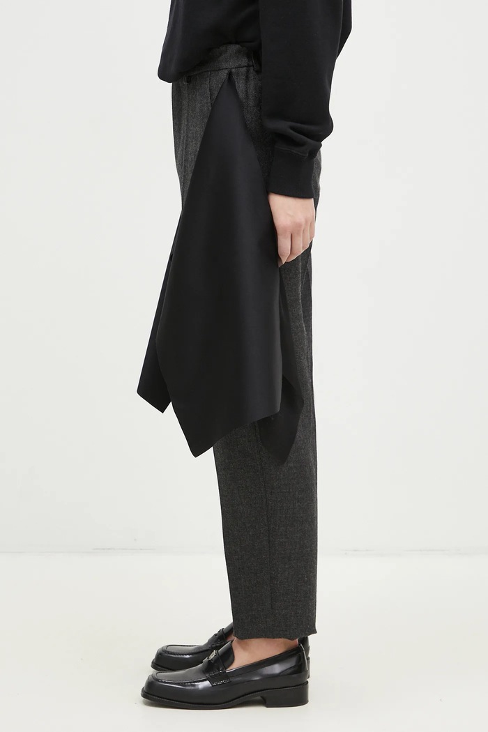 Μάλλινο παντελόνι Undercover Pants UC2D1505 γκρί AW24